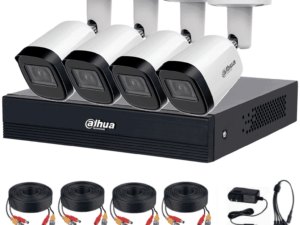 DAHUA DHI-KIT/XVR1B04-I/T/4-B2A21N-U-IL-0280B - Kit 4 Canales 2 MP/ DVR Cooper-U WizSense con IA/ Cámaras B2A21N-U-IL-0280B/ Hasta 5 Canales IP Rendimiento Max 20Mbps/ Soporta HDCVI & AHD & TVI & CVBS/ Metálica/ Cámara con Iluminador Inteligente