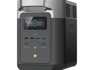 EcoFlow DELTA 2 MAX | Estación de Energía Portátil 2048Wh Litio LFP / 6 AC 2400 W (Max. 3400W) / 2 USB-C 100W / Capacidad para Aumentar Respaldo / Soporta Cargador de Coche 10A a 12.6V / Conectividad WiFi y Bluetooth (App) / Carga Sol