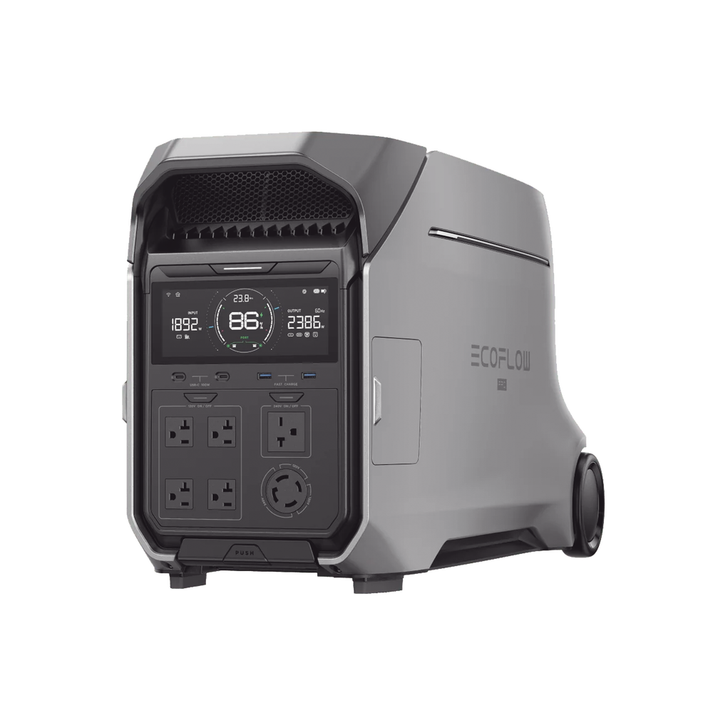 Estación de Energía Portátil DELTA PRO3 / 4096Wh Litio LFP / 5 AC 4000W (8000W Pico) / 2 USB-C 100W / Capacidad para Aumentar Respaldo / Cargador de Coche 10A a 12.6V / Conectividad WiFi y Bluetooth (App) / Carga Solar 2600W Max. (2 P - Image 4