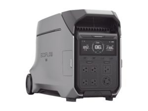 Estación de Energía Portátil DELTA PRO3 / 4096Wh Litio LFP / 5 AC 4000W (8000W Pico) / 2 USB-C 100W / Capacidad para Aumentar Respaldo / Cargador de Coche 10A a 12.6V / Conectividad WiFi y Bluetooth (App) / Carga Solar 2600W Max. (2 P