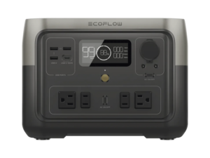 EcoFlow River 2 Max | Estación de Energía Portátil 512Wh Litio LFP / 4 AC 500 W (Max. 1000W) / 1 USB-C 100W / 3 USB -A 12W / Cargador de Coche 8A a 12 o 24V / Conectividad WiFi y Bluetooth (App) / Carga Solar 220W Max.