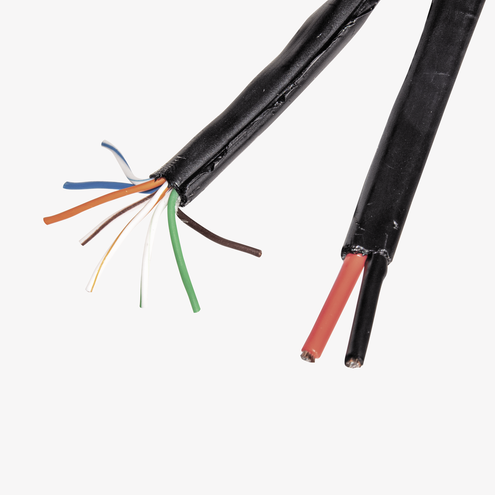 Bobina de Cable Siam�s Cat5e CCA + 2 Cables Gruesos (16 AWG) para Alimentar C�maras M�s Lejos / 305 Metros (1000 Pies) / Instalaci�n en Exterior / Uso Industrial para Climas Extremos - Image 4