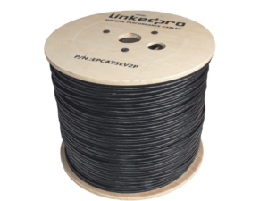 Bobina de Cable Siam�s Cat5e CCA + 2 Cables Gruesos (16 AWG) para Alimentar C�maras M�s Lejos / 305 Metros (1000 Pies) / Instalaci�n en Exterior / Uso Industrial para Climas Extremos