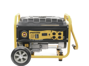 Generador a Gasolina / Planta de Emergencia 3kW (7HP), 110Vca, Encendido de Jalón, Jaula con Ruedas para Fácil Traslado