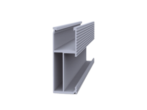 Riel 8 para montaje de módulos fotovoltaicos de aluminio anodizado de 2700mm.