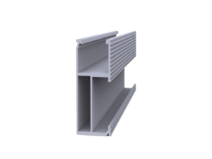 Riel 8 para montaje de módulos fotovoltaicos de aluminio anodizado de 4050mm.