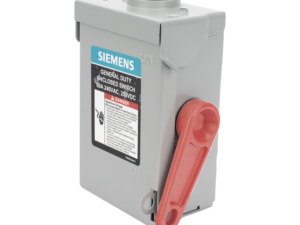 Interruptor de seguridad cerrado de doble ruptura. Interruptor de serie A, 2 polos, 2 hilos sin fusible, uso general. Nema 3R