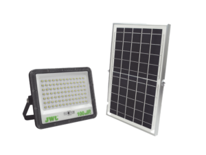 Reflector de  100 W con Panel Solar /  Batería 3.2  V CD / T.C.C. 6 500 K / IP66.