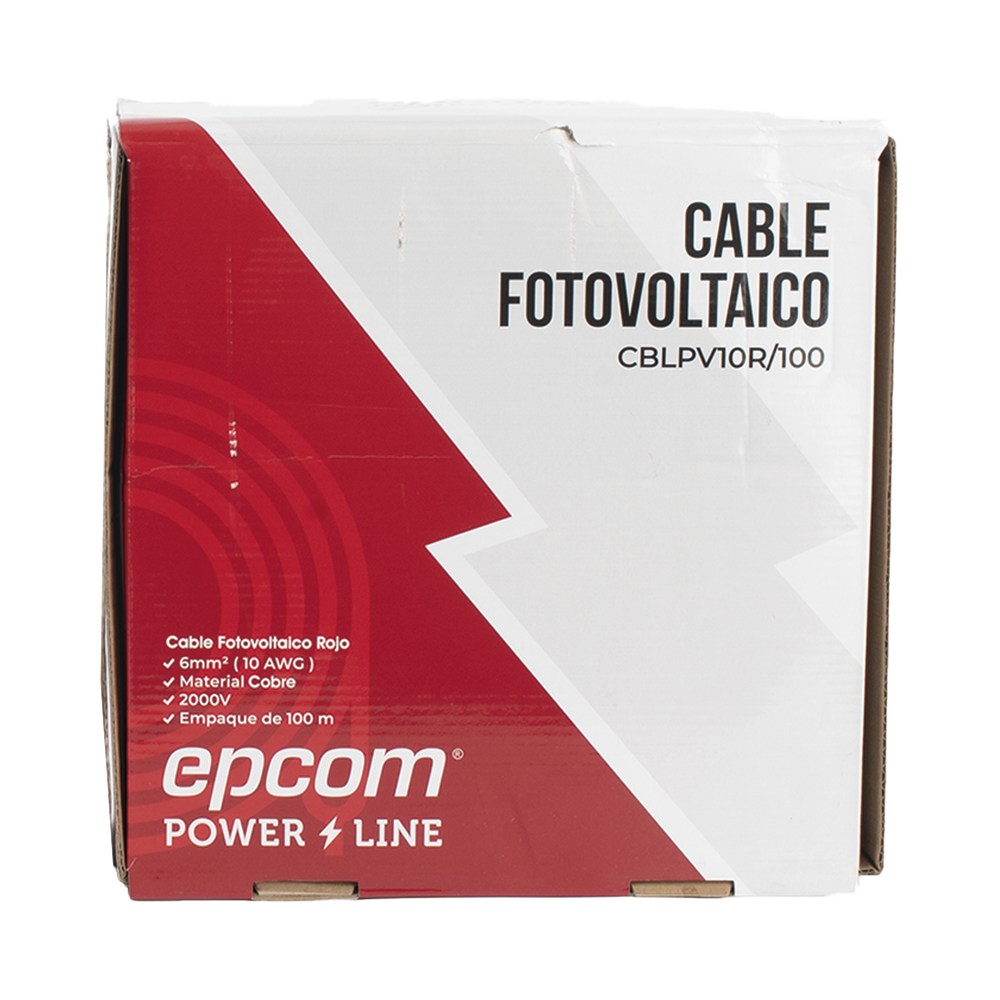 Kit de 2 rollos de 100 metros de cable fotovoltaico de cobre, rojo y negro, calibre 10 AWG (6mm²), Tipo PV, 1000/2000 V y 120°C. - Image 2