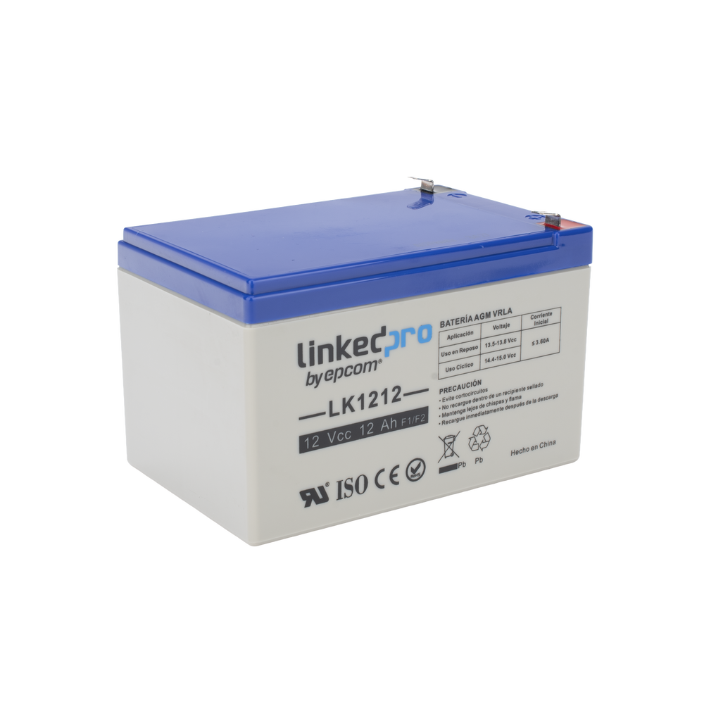 Batería 12 V / 12 Ah / UL / Tecnología AGM / Vida útil promedio de 5 años / Uso en equipo electrónico / Intrusión / Incendio/ Control de acceso / Video Vigilancia / Terminales F1 ( Incluye adaptador F2 ) - Image 4