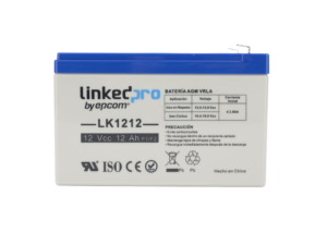 Batería 12 V / 12 Ah / UL / Tecnología AGM / Vida útil promedio de 5 años / Uso en equipo electrónico / Intrusión / Incendio/ Control de acceso / Video Vigilancia / Terminales F1 ( Incluye adaptador F2 )