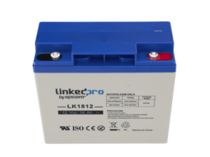 Batería 12 V / 18 Ah / UL / Tecnología AGM / Vida útil promedio de 5 años / Para uso en equipo electrónico, Alarmas de Intrusión / Incendio/ Control de acceso / Video Vigilancia / Terminales T1