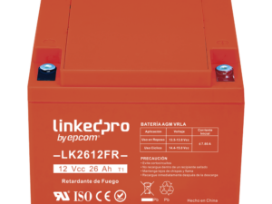 Batería 12 V / 26 Ah / UL / Tecnología AGM-VRLA / Vida útil promedio de 5 años / Retardante a la Flama / Para uso en equipo electrónico, Alarmas de Intrusión / Incendio/ Control de acceso / Video Vigilancia / Term