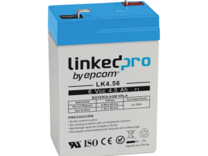 Batería 6 V / 4.5 Ah / UL / Tecnología AGM / Vida útil promedio 5 años / Para uso en equipo electrónico, Alarmas de Intrusión / Incendio/ Control de acceso / Video Vigilancia / Terminales F1 ( Incluye adaptador F2