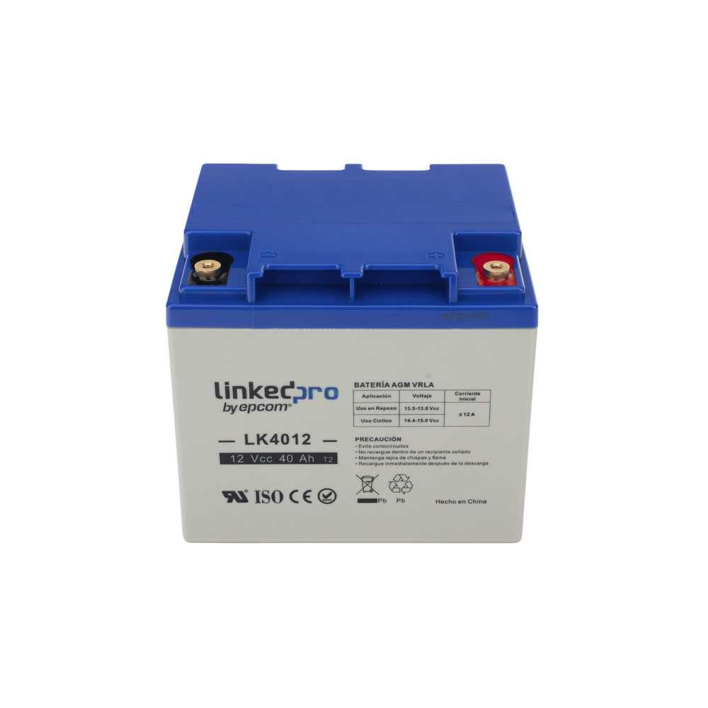 Batería 12 V / 40 Ah / UL / Tecnología AGM / Para uso en equipo electrónico, Alarmas de Intrusión / Incendio/ Control de acceso / Video Vigilancia / Terminales T2 - Image 2