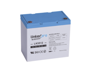 Batería 12 V / 55 Ah / UL / Tecnología AGM / Vida útil promedio de 5 años / Para uso en equipo electrónico, Alarmas de Intrusión / Incendio/ Control de acceso / Video Vigilancia / T2