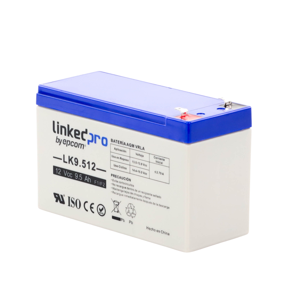 Batería 12 V / 9.5 Ah / UL / Tecnología AGM / Vida útil promedio 5 años / Para uso en equipo electrónico, Alarmas de Intrusión / Incendio/ Control de acceso / Video Vigilancia / Terminales F1 ( Incluye adaptador F - Image 3
