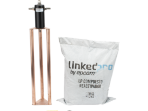 Electrodo de Cobre para Corriente Máxima de 60 Amp. con Compuesto Mejorador de Terreno