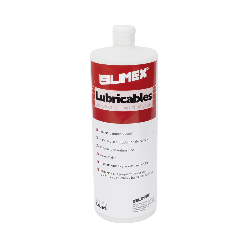 Lubricante Diel?ctrico de Alta Eficiencia para Jalado de Cables Sin Da?os / No es T?xico y Compatible con Todo Tipo de Cable / Deslizamiento de Cables Seguro, Sin Fricci?n y Sin Riesgos / Presentaci?n de 1 Litro