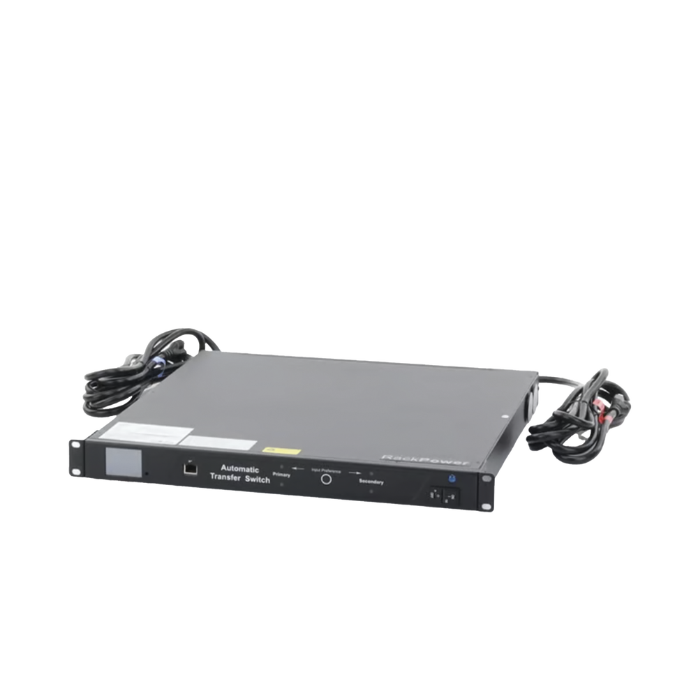 PDU Monitoreable de Transferencia Automática ATS (Fuente Redundante), Con 10 Salidas 5-15R, Enchufes de Entrada NEMA 5-15P, Instalación Horizontal de 19in, 1UR, 15 Amp, 120 Vca - Image 3