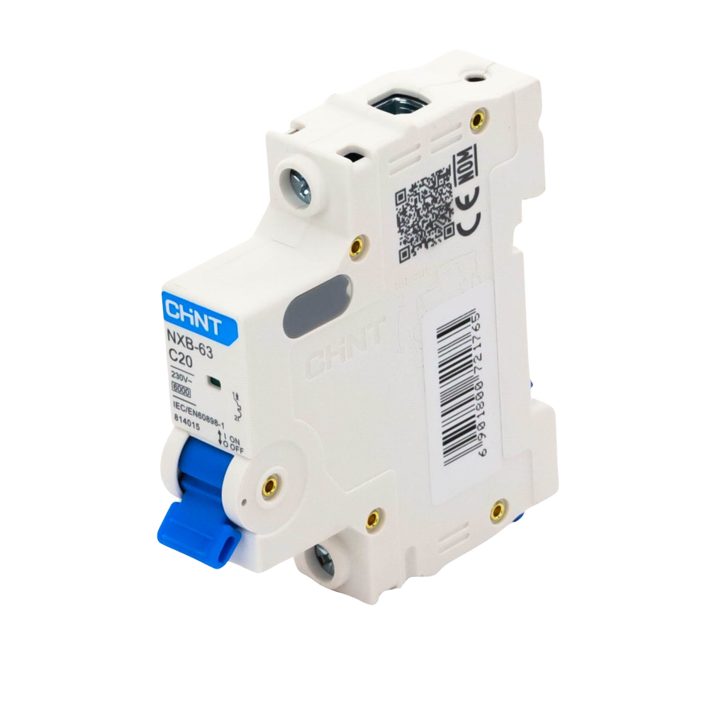 Pastilla para Riel Din, 1 Polo, 20 Amp, Vca:110/415v, 6kA, Catálogo: NXB631PC20, Serie: NXB-63. - Image 2