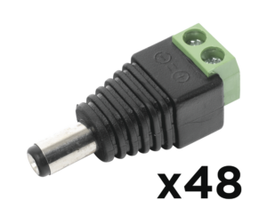 KIT DE 48 CONECTORES MACHO JR52 PARA ALIMENTACI�N A 12 Vcc