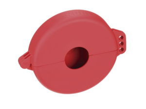 Dispositivo de Bloqueo LOTO para Válvulas de Compuerta, Para Diámetros de 3 a 6.5", Color Rojo