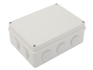 Caja Derivación-Conexión de Plástico (140 X 190 X 76 mm) con 10 Glándulas de Goma. Para Instalaciones Comerciales, Residenciales e Industriales. Incluye Tornillería para su Tapa. Funciona También como Registro.