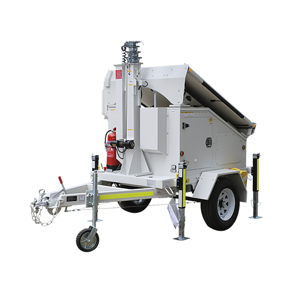 Traila / Remolque con Mástil Retráctil de 7.5 m. para Videovigilancia o Iluminación, con Bases para Instalar Paneles Solares y Baterías (No incluidos) - Image 7