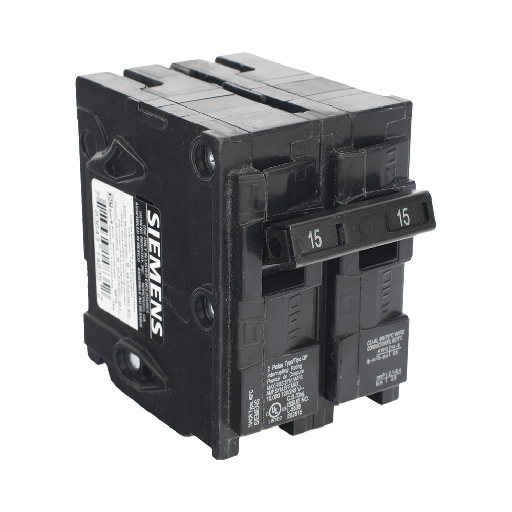 Interruptor automático enchufable tipo QP 2 polos, 15 amp - Image 2