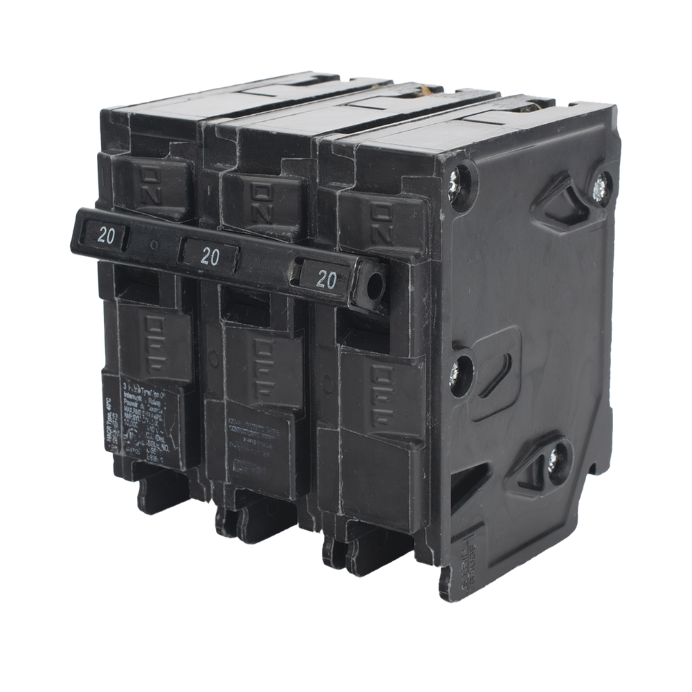 Interruptor automático enchufable tipo QP 3 polos, 20 amp