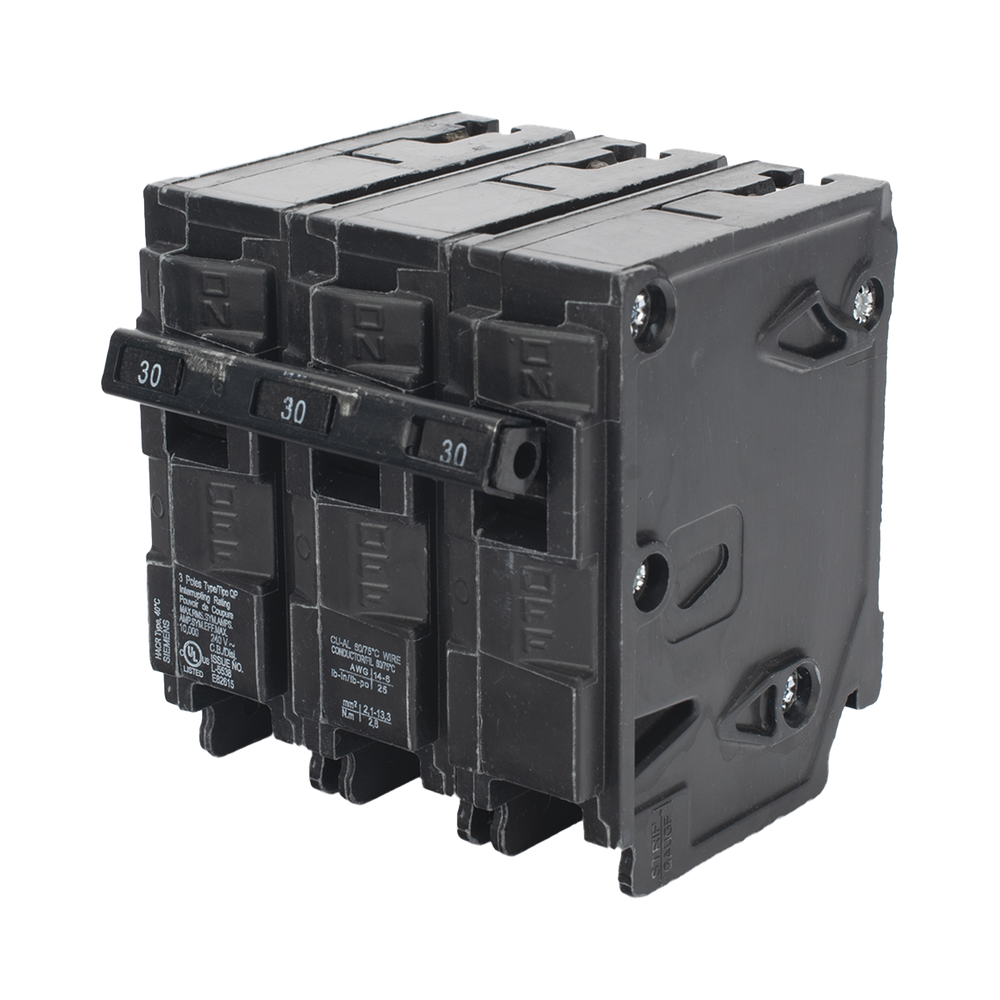 Interruptor automático enchufable tipo QP 3 polos, 30 amp