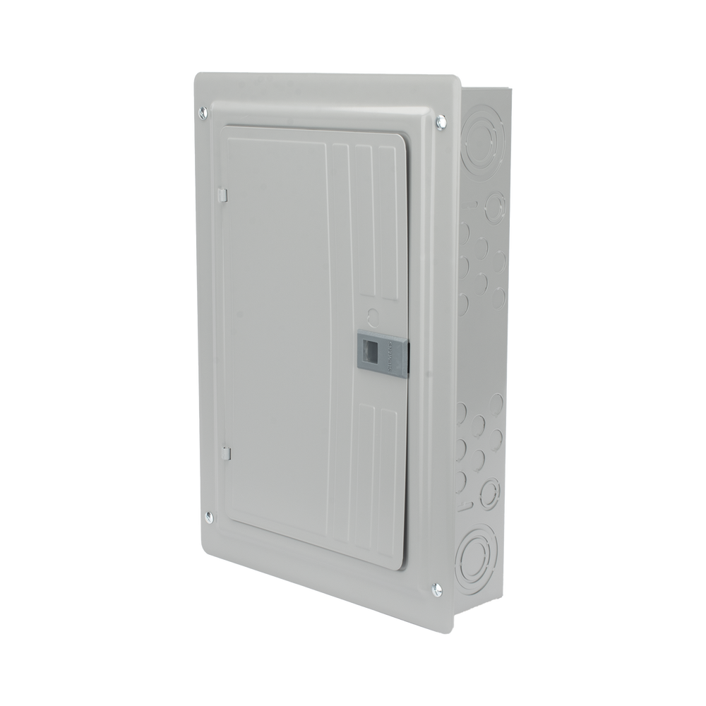 Centro de carga trifásico 3 Fases, 4 Hilos para interruptores QP, de 12 polos - 24 circuitos, 120/240vca, Barras de aluminio 125 Amp, Nema 1, uso interior. Incluye tapa.