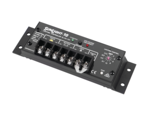 Controlador Solar para Iluminación de Luz Mercurial, Estaciones de Autobús y Señalamientos 20 A, 12 Vcc.