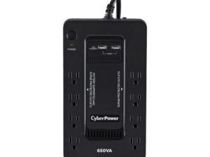 UPS de 650 VA/390 W, Topología Standby con Modo Ahorrador ECO, Entrada 120 Vca NEMA 5-15P, Con 8 Tomas NEMA 5-15R