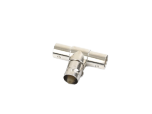 Adaptador en T para 75 Ohm de triple conectores BNC Hembras, Níquel/ Oro/ Teflón.