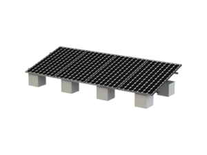 Kit Montaje para 4 Módulos de 30-35 mm espesor / Riel No.8 / Vel. de Viento Máx. 136km/h / Ajustable 20° a 45° / 5400mm Longitud