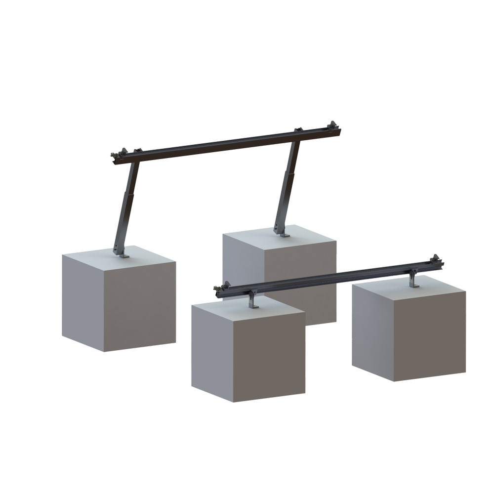 Montaje para Panel Solar, Riel "8" de 1400mm para Módulos con Espesor de 35mm, Velocidad de Viento Máx. 136km/h (20° a 45°) - Image 2