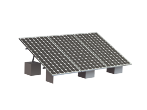 Montaje para 3 Panel Solar, Riel "8" de 4050mm para Módulos con Espesor de 35mm, Velocidad de Viento Máx. 136km/h (20° a 45°)