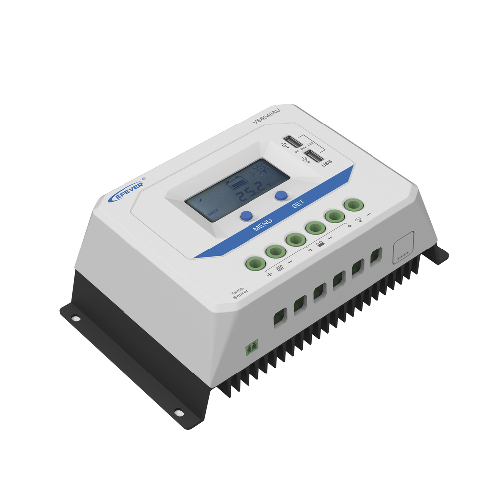 Controlador Solar de Carga PWM 12/24V/36/48V 60 A 60 A, Salida USB, con Display - Image 5