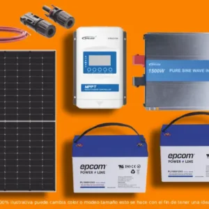 Paquete Básico 2 de 1500W/h-1900W/h-Sistema aislado(Off-Grid)