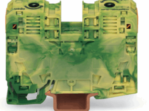 Borna de Tierra, 2 Conductores 35 mm², POWER CAGE CLAMP, Poliamida PA66, Montaje Carril DIN 35x15, Verde-Amarillo, Aplicaciones Ferroviarias y Marinas