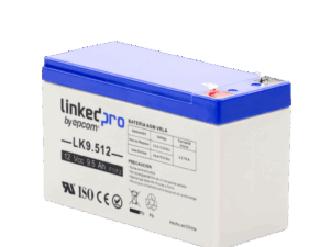 Batería 12 V / 9.5 Ah / UL / Tecnología AGM / Vida útil promedio 5 años / Para uso en equipo electrónico, Alarmas de Intrusión / Incendio/ Control de acceso / Video Vigilancia / Terminales F1 ( Incluye adaptador F
