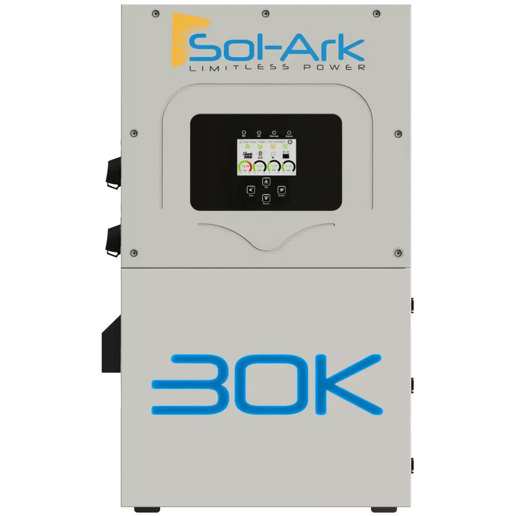 Inversor Hibrido Interactivo SOL-ARK, 30 Kw, 220 Vcc, 3 Fases, WIFI incluido, IP65, 160-500 Vcc baterias