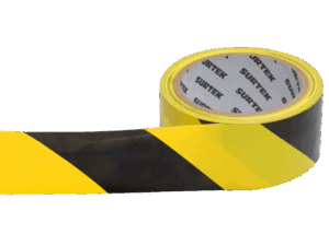 Cinta de Señalización / Adhesivo Acrílico / Espesor 0.105 mm / Colores Amarillo-Negro / Ancho 48 mm / Largo 18 m / Alta Visibilidad