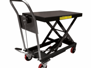 Mesa Elevadora Hidráulica / Capacidad 300 kg a 1 t / Ruedas de Poliuretano / Sistema Hidráulico con Freno / Soporte de Tijera / Ideal para Cargas Medias y Pesadas