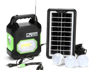 Sistema de iluminación solar con panel solar focos y celda 4500mha