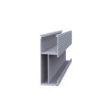 Riel 8 para montaje de módulos fotovoltaicos de aluminio anodizado de 2700mm.