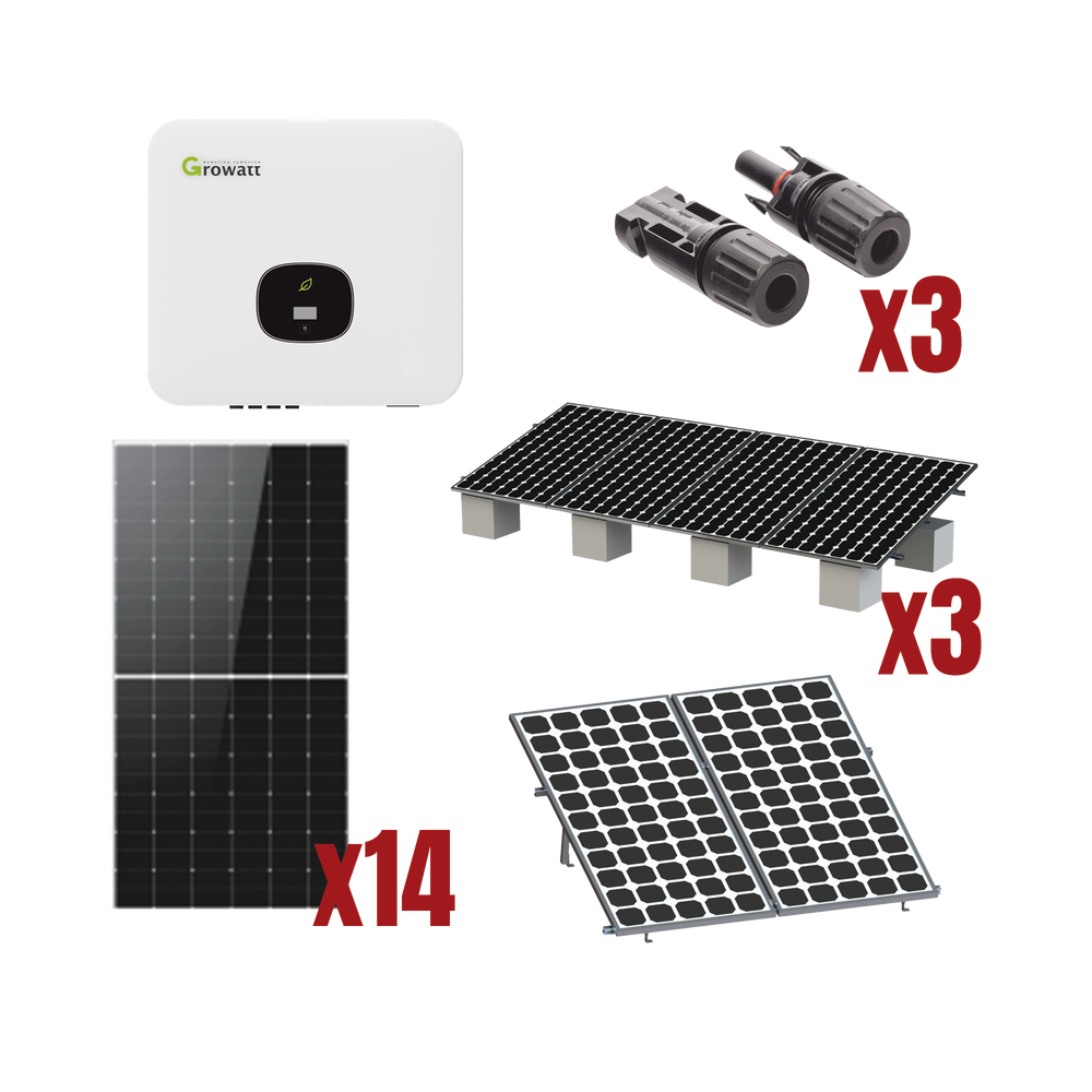 Kit Solar Interconexion / 8kW 220Vca / Inversor GROWATT / Montaje Incluido