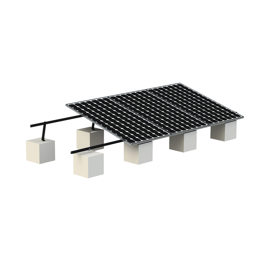 Montaje para Panel Solar, Riel "8" de 5400mm para Módulos con Espesor de 30-35mm, Velocidad de Viento Máx. 136km/h (20° a 45°) Con Anodizado Negro